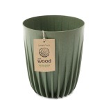 Doniczka Mira Eco Wood fi 190 zielony leśny drewno Lamela