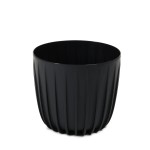 Doniczka osłonka niska Mira 130 recycled czarna Lamela