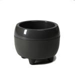 Doniczka na nóżkach Mona 23cm misa czarna Lamela