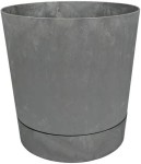 Doniczka z podstawką Aura 145 recycled szara beton Lamela LA122-70