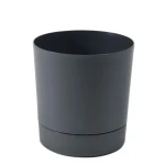 Doniczka z podstawką Aura 175 recycled antracytowa Lamela LA123-82