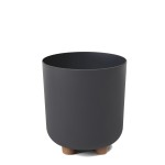 Doniczka osłonka na nóżce Sofia 190 antracytowa Lamela