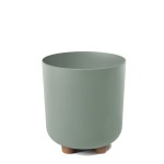 Doniczka osłonka na nóżce Sofia 190 szarozielona Lamela