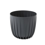 Doniczka osłonka niska Mira 180 recycled antracytowa Lamela