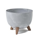 Doniczka Misa Roma 290 szara efekt betonu Lamela 29cm