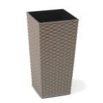 Doniczka Finezja ECO 190x190 rattan- szary \Lamela\