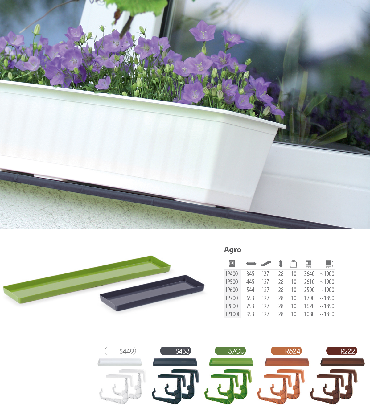 Dostępna w różnych rozmiarach i 5 kolorach.